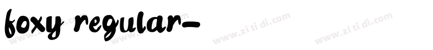 foxy regular字体转换